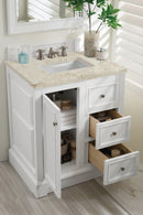 James Martin De Soto 30" Single Bathroom Vanity, Bright White