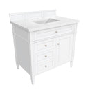 James Martin Brittany 36" Single Bathroom Vanity, Bright White
