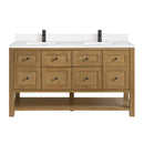 James Martin Breckenridge 60" Double Bathroom Vanity, Light Natural Oak
