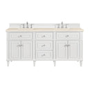 James Martin Lorelai 72" Double Bathroom Vanity, Bright White
