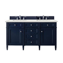 James Martin Brittany 60" Double Bathroom Vanity, Victory Blue
