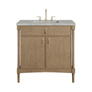 James Martin Kinnsden 36" Single Bathroom Vanity, Weathered Oak