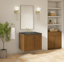 James Martin Laurent 30" Dual Mount Single Bathroom Vanity, Honey Oak
