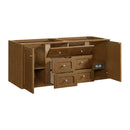 James Martin Laurent 60" Dual Mount Double Bathroom Vanity, Honey Oak