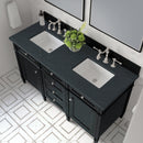 James Martin Brittany 60" Double Bathroom Vanity, Black Onyx