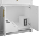 James Martin Bellshire 72" Double Bathroom Vanity, Bright White