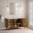 James Martin Laurent 60" Dual Mount Single Bathroom Vanity, Honey Oak
