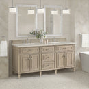 James Martin Lorelai 72" Double Bathroom Vanity, Whitewashed Oak