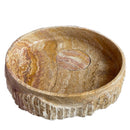 Scabos Gold Travertine Rustic Stone Above Vanity Bathroom Sink (D)18" (H)4" angle view