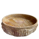 Scabos Gold Travertine Rustic Stone Above Vanity Bathroom Sink (D)18" (H)4" side view