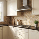 Scabos Travertine Laguna on 12" x 12" Mesh Mosaic Tile