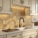 Scabos Travertine Laguna on 12" x 12" Mesh Mosaic Tile