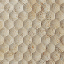 seabed limestone carved stone model HEXAGON 24x24 semi polished top view