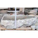 Handcrafted Grey Travertine Stone Vessel Bathroom Sink With Natural Shape