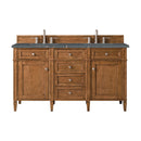 James Martin Brittany 60" Double Bathroom Vanity, Saddle Brown
