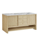 James Martin Marigot 72" Double Bathroom Vanity, Sunwashed Oak
