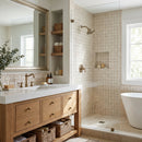 Shell Stone Limestone Basketweave Design on 12" x 12" Mesh Mosaic Tile