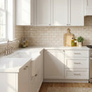 Shell Stone Limestone 2"x4" Brick Honed on 12" x 12" Mesh Mosaic Tile