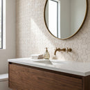 Shell Stone Limestone Fusion Design on 12" x 12" Mesh Mosaic Tile