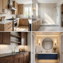 Shell Stone Limestone Fusion Design on 12" x 12" Mesh Mosaic Tile