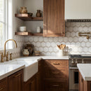 Shell Stone Limestone Naples Design on 12" x 12" Mesh Mosaic Tile