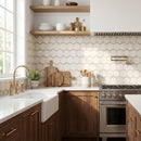 Shell Stone Limestone Naples Design on 12" x 12" Mesh Mosaic Tile