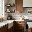 Shell Stone Limestone Naples Design on 12" x 12" Mesh Mosaic Tile