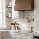 Shell Stone Limestone Naples Design on 12" x 12" Mesh Mosaic Tile