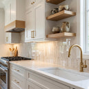 Shell Stone Limestone Strada Design on 12" x 12" Mesh Mosaic Tile