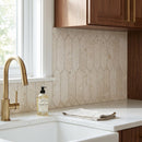 Shell Stone Limestone Strada Design on 12" x 12" Mesh Mosaic Tile