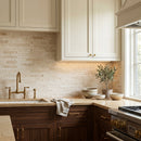 Shell Stone Limestone Stripe Liner on 12" x 12" Mesh Mosaic Tile