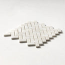 Siberian White Honed Herringbone 1x2 Marble Mosaics 11x11