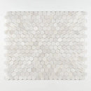Siberian White Honed Hexagon 2x2 Marble Mosaics 10 3/8x12