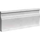 Siberian White Polished Modern Base Marble Moldings 5 1/16x12