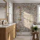 Silver Shadow Marble 2"x4" Brick Honed on 12" x 12" Mesh Mosaic Tile