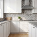 Silver Shadow Marble Laguna on 12" x 12" Mesh Mosaic Tile