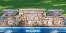 Silver Shadow Marble Natural Stone Pool Square Cascade Water Bowl