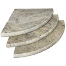 Silver Travertine 9" Shower Corner Shelf Honed and Filled