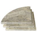 Silver Travertine 9" Shower Corner Shelf Honed and Filled