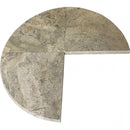Silver Travertine 9" Shower Corner Shelf Honed and Filled