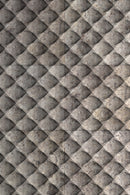 silver travertine carved field dimensional stone model BLUEM 24x24 semi-polished 6 tiles top view