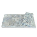 silver travertine coping 12x24 tumbled angle wide view