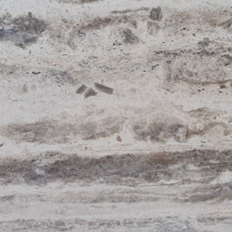 silver travertine vein cut slabs polished 2cm product shot closeup