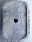 Calacatta Viola Marble Wall-mounted Natural Stone Rectangular Sink (W)12" (L)18" (H)7"
