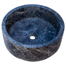 Natural Stone Sirius Black Marble Above Vanity Bathroom Sink Polished (D)16.5" (H)6" angle view