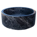 Natural Stone Sirius Black Marble Above Vanity Bathroom Sink Polished (D)16.5" (H)6" side view product shot
