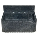 Hand Carved Black Marble Wall Mount Bathroom Sink