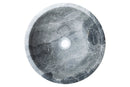 Gray Marble Polished Vessel Bathroom Sink Above Counter Natural Stone