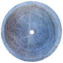 Sirius Silver Marble Round Vessel Sink 16 Inch Polished Grey