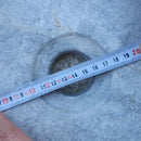 GMSTONE Silver Marble Vessel Sink Round 15.5 Inch Bathroom Sink